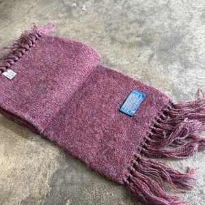 Pendleton Maroon Wool Fringed Scarf